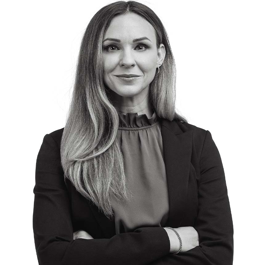 confident woman with arms crossed