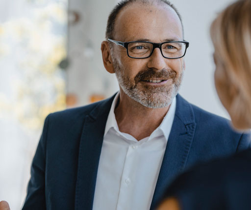 people man and woman meeting